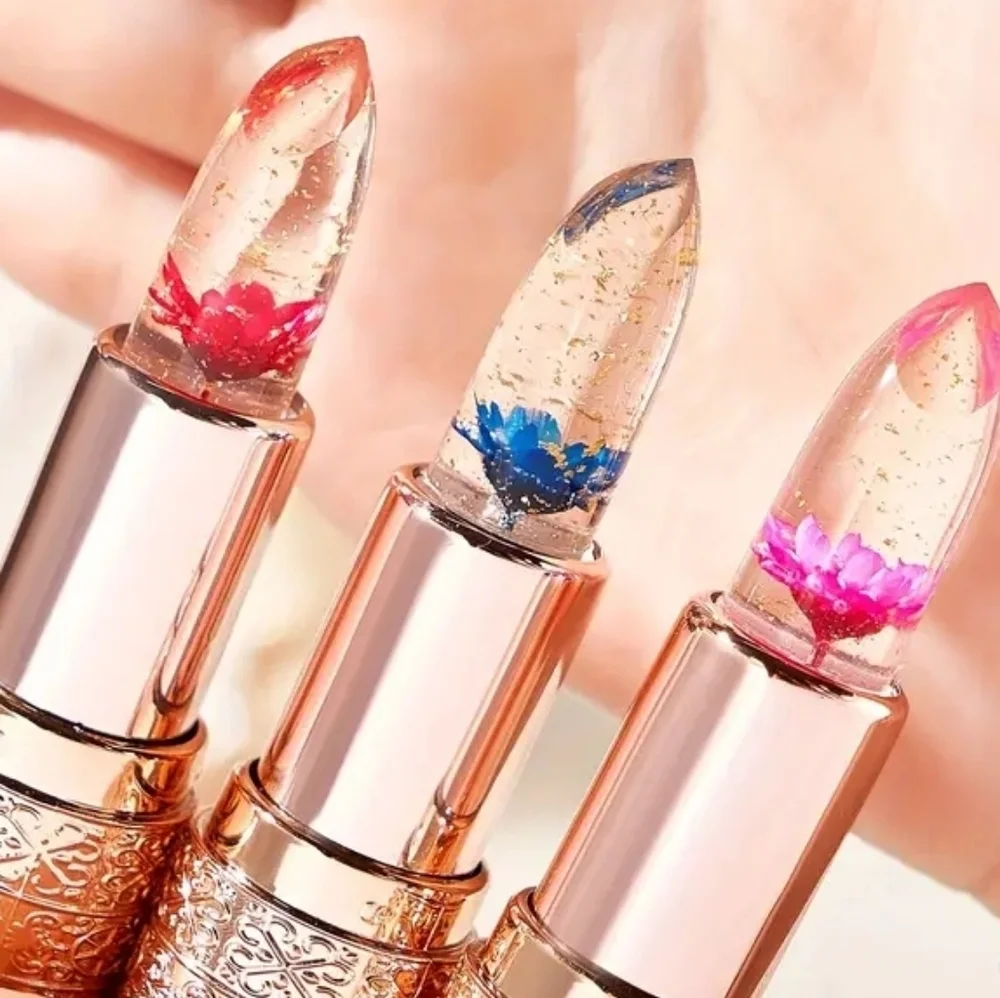 Color Changing Floral Jelly Temperature Activated Lipbalm Lipstick NWT